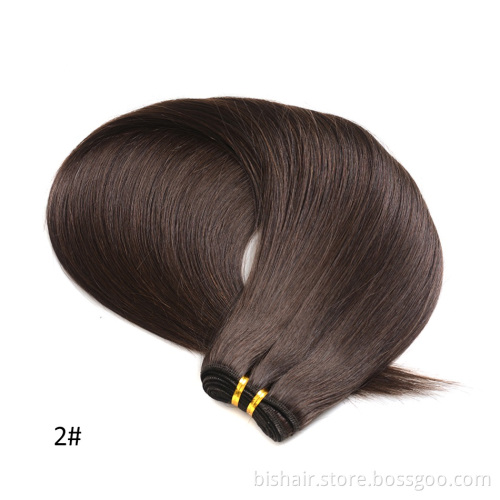 Wholesale Top Blond Brazilian Straight Hair Weave Bundles 8"-30" Hight Ratio Remy Hair Extensions Brown #2 #4 #P6/613 For Women